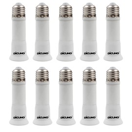 DiCUNO E26 to E26 Base Extension Adapter, Adjustable Length 8cm-10.5cm, Set of 10