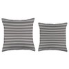 Classic Ash Gray Cabana Tent Stripe Throw Pillow
