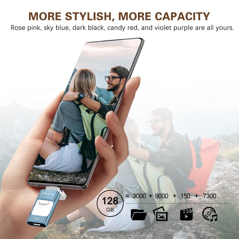 125GB USB Flash Drive, Photo Stick High Speed External USB