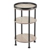 Side Table, Small Round Side Table for Small Spaces, 3-Tier