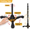 JUVAENY Clarinet Stand, Portable Flute Clarinet Stand with Flannel Bag,Clarinet
