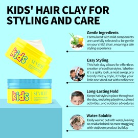 Gowwim Kids' Hair Styling Pomade， Mild and Easy to Create Cool Hairstyles, Wash with Water Without Leaving Residue, Suitable for School, Activities
