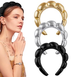 AYRNBOU Women's Soft Padded Headband - Stylish and Comfortable Hair Accessories, Black