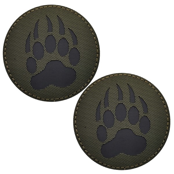 Round Bear Infrared Reflective Patches Sew on Appliques Decorate Badges