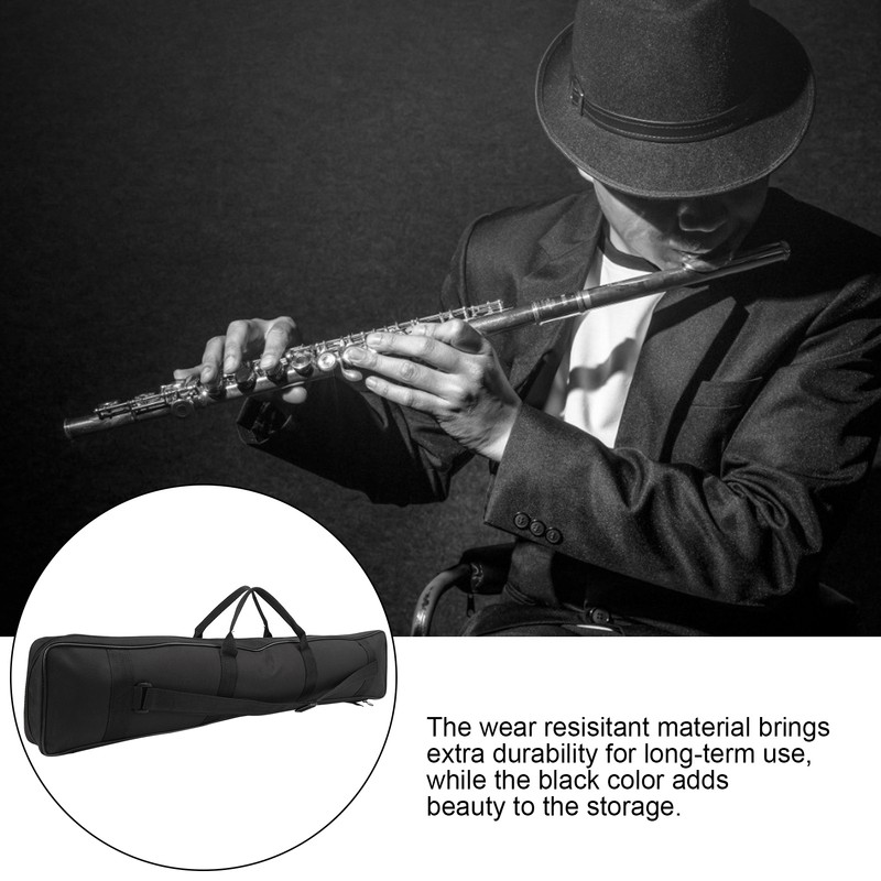 Flute Storage Bag Carrying Waterproof with Adjustable Shoulder Strap Hand