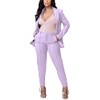 Women's 2 Piece Outfit Deep V Long Sleeve Solid Color