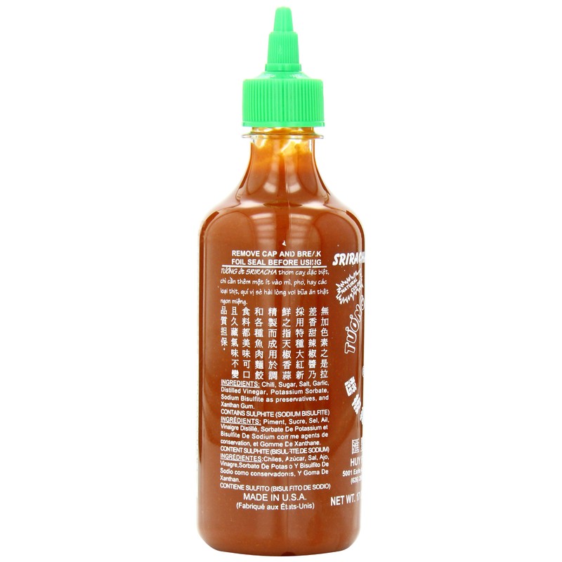 Sriracha Tuong Ot Sriracha Hot Chili Sauce, 17 Ounce
