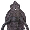 Relaxdays Antique Knocker, Cast Iron, Embellished Knocking Ring, For Front