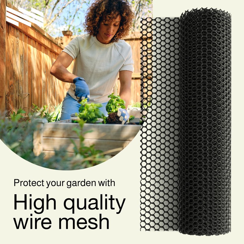 MAPORCH Plastic Wire Mesh Fence 15.7IN x 10FT Roll, 2-Pack