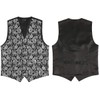 ZEROYAA Mens Classic 3pc Jacquard Paisley Vest Set Necktie Pocket