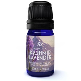Sz Essentials - Kashmir Lavender Essential Oil - 100% Pure & Undiluted - Kashmir's Sweetest Lavender - Sweet & Floral Scent with Powerful Overtones - Therapeutic Grade - 0.22oz