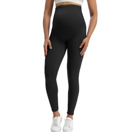 Buttergene Women's Maternity Leggings over the Belly Pregnancy Active Wear Workout Yoga Tights Pants