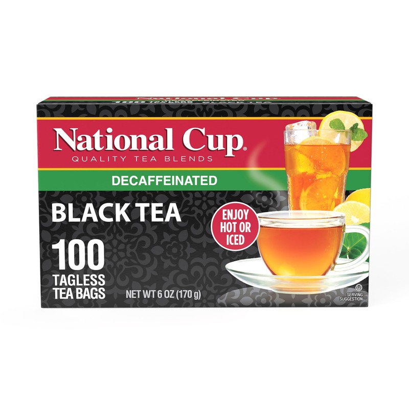 National Cup Decaf Tea Tagless Black Tea Blend, Tea Bags,