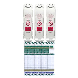 Access Platform Inspection Tags - 3 Holders and 6 Inserts - Ideal for Podiums, Tower, Platform, Steps - Mobile and Static. Suitable for indoor and outdoor use.