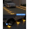 DetarZinLED Solar Step Lights for Outside Waterproof, 4 Pack Warm