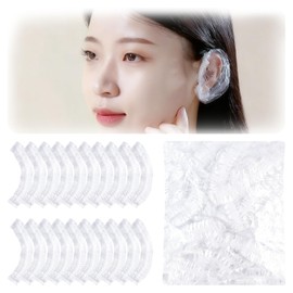 Ear Caps, Disposable Ear Caps, Pack of 100, Ear Covers, Ear Protectors, Hair Dying, Perming, Bathing, Hair Care, Large Capacity Commercial Pack, Good Texture, Waterproof, Disposable Type