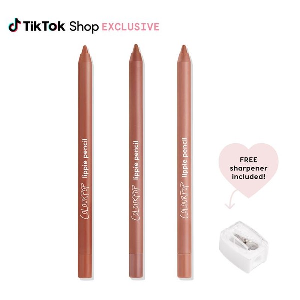 ColourPop Lippie Pencil Trio + Free Sharpener - Exclusive Set:_Bundle-DailyNudes