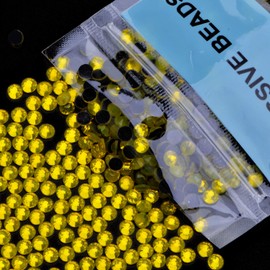 3000 Pieces Hot Fix Glass Flatback Rhinestones HotFix Round Crystal Gems (Citrine, SS10)