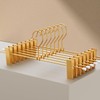 Gold Pants Hangers with 2-Adjustable Clip,Skirt Hangers Metal Clip Hanger