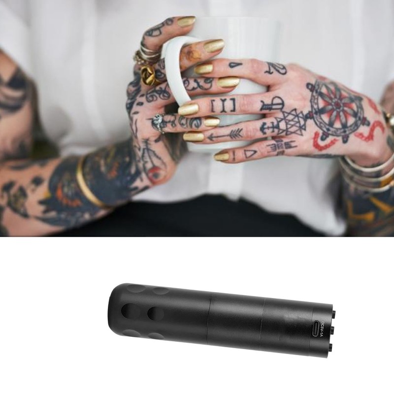 Wireless Tattoo Machine Pen 1300mAh Capacity Liner Shader Rotary Tattoo