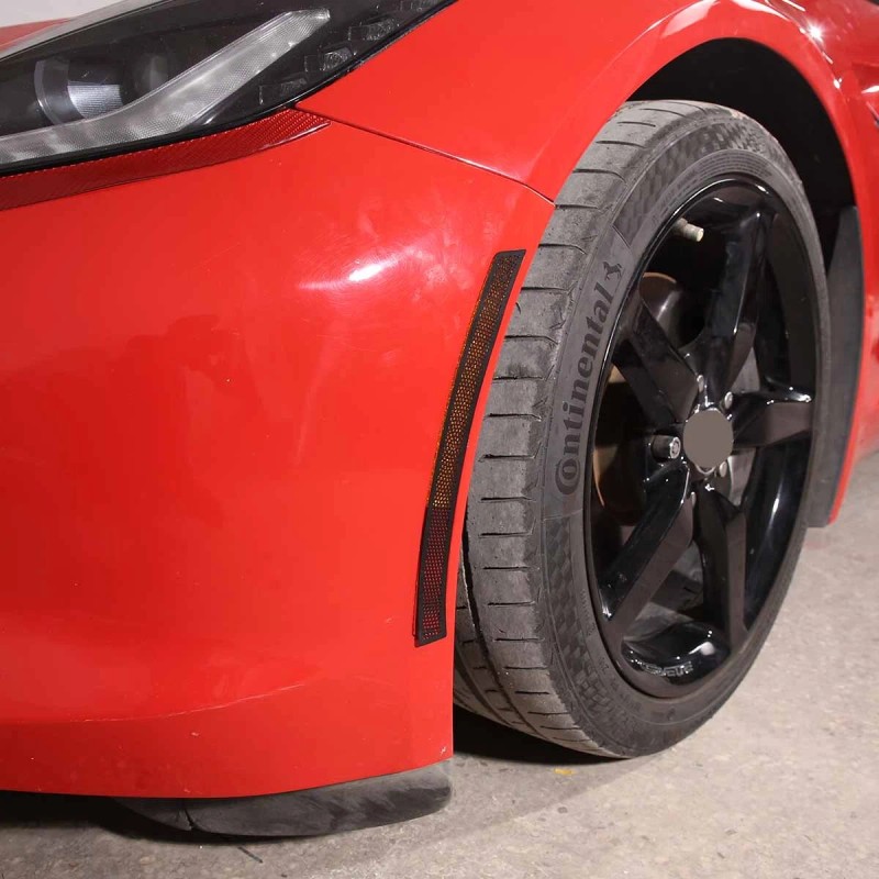 klend-cartrim Four Wheel Eyebrow Reflective Light Trim Patch For Chevralet