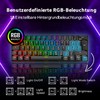 RK61 RGB Gaming-Tastatur, 2,4 GHz Wireless/Bluetooth/Wired 60% Mechanische Tastatur 61