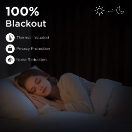 CUCRAF Chocolate Blackout Curtains 52X54 Pack Of 2 Thermal Insulated Noise Reducing