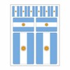 Generisch Set of 10 Flag Stickers Argentina Car Sticker