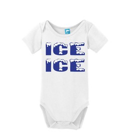 Ice Ice Baby Printed Baby Romper White 0-3/Newborn