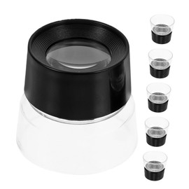 CAXUSD 6pcs Jewelers Loupe Portable Optical Glass Magnifier for Jewelry Coins Watches Enhanced Clarity for Detailed Examination for Gemstone Grading and Repair
