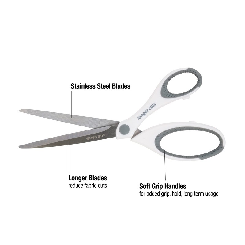 SINGER Heavy Duty Fabric Scissors, 9.5 Inch Dressmaker Shears with