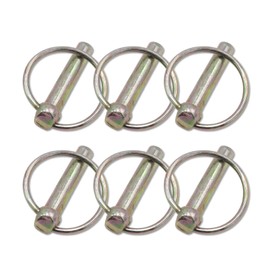 Joyangy 6-Pack Lynch Pin Clips with Ring for Hitch 3/8 x 1-3/4 Inch