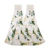 Dekifnhg Green Leaves Hanging Kitchen Towel with Loop 2 Pack