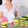 Ovveroche 100 Pcs Individually Wrapped Sponges,Uncompressed Non Scratch Scrouing Sponges