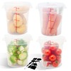 STEELUS 4 Pack 4QT Round Food Storage Containers with Lids,