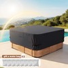 Wnanan Hot Tub Waterproof Cover, 95"X95" Heavy Duty Protector, Dust