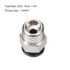 sourcing map Straight Pneumatic Push to Quick Connect Fittings 1/4NPT