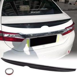 Rear Trunk Spoiler Compatible with 2014 2015 2016 2017 2018 Toyota Corolla Sedan Sporty Spoiler Style Wing Rear Lip ABS Plastic Gloss Black