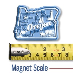 Oregon Premium State Magnet by Classic Magnets, 2.5" x 1.9", Collectible Souvenirs Made in The USA