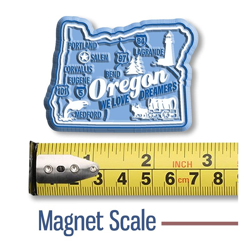 Oregon Premium State Magnet by Classic Magnets, 2.5" x 1.9",