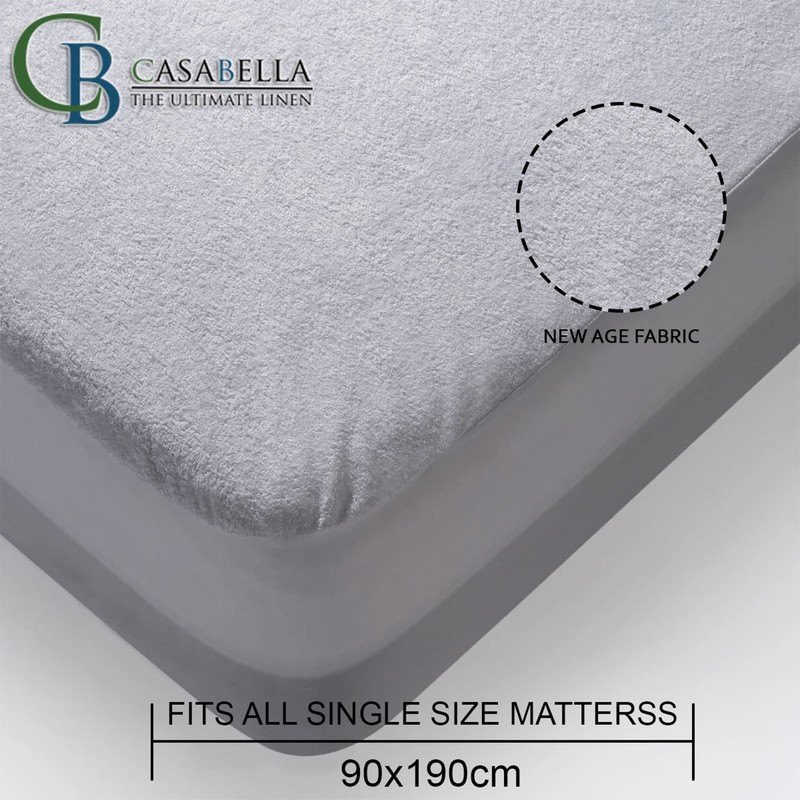 Casabella New Waterproof Terry Towel Matress Protector 12" Fitted Bed