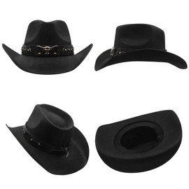 SAJUZEN Men & Women's Straw Cowboy Hat with Wide Brim Cowgirl Hat Sun hat