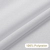 Lecloud Serena Semi Sheer White Curtains 63 Inch Length Set
