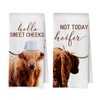 BlissfulAbon Highland Cow Bathroom Towels Set - Farmhouse Cow Decorative