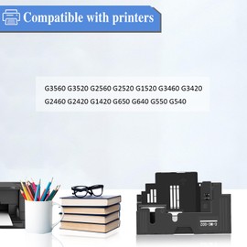 SHUOLEI Compatible MC-G02 Ink Maintenance Box 4589C001 for Canon Pixma G1420 G1520 G2420 G2460 G2520 G2560 G3520 G3560 G3420 G3460 G540 G555 0 G640 G650 Printer Waste Ink Container (1-Pack)