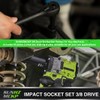 SUNHZMCKP 3/8" Drive Impact Socket Set, 52 Piece Standard SAE