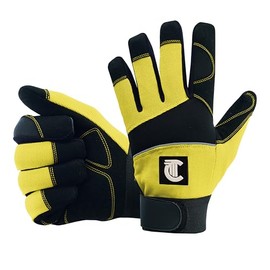 COLOURLINX Heavy Duty Work Gloves Multipurpose Safety Gardening Working Mechanic Driving Construction DIY Farm Yard Gloves Firm Grip Non Slip Lifting Handling Gloves (Yellow, XXL)