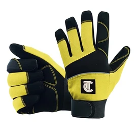 COLOURLINX Heavy Duty Work Gloves Multipurpose Safety Gardening Working Mechanic Driving Construction DIY Farm Yard Gloves Firm Grip Non Slip Lifting Handling Gloves (Yellow, XXL)