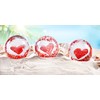 Hand Blown Glass Red Heart Paperweight ball for Birthday Gift,Home