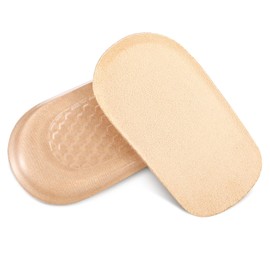 Qianyu Gel Shoe Lifts Women Uneven Legs Height Increase Insole Gel Heel Lifts Wedge Inserts Raisers Half Foot Pads for Uneven Legs Relieve Heel Pain Men Women